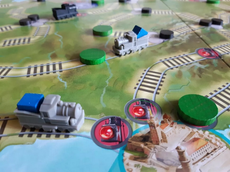 Настольная игра "Паровозы и Семафоры" 10+