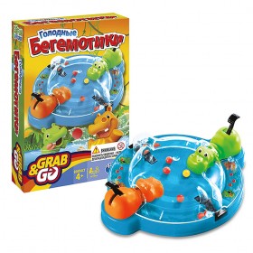 Настольная игра &quot;Голодные Бегемотики&quot; дорожная 4+