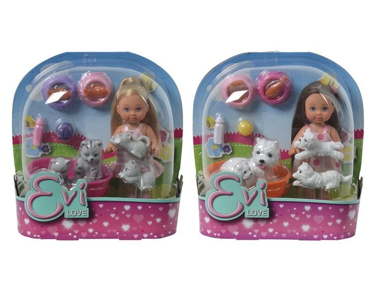 Evi.5734191 Кукла Еви с домашними животными, ассорт. 24/72