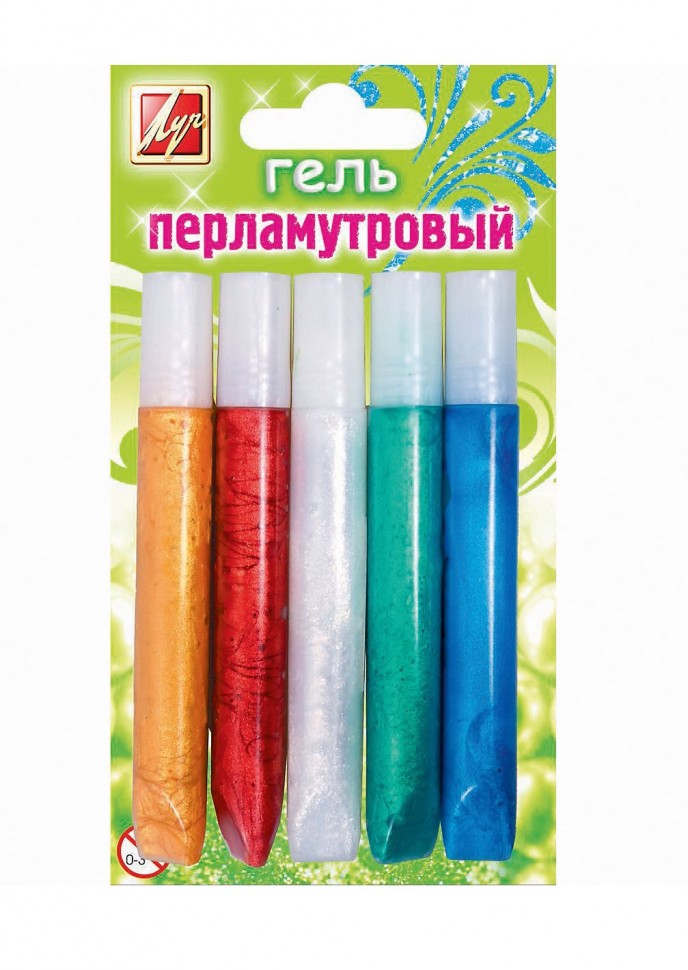 Луч. Гель с блестками перламутровый 5 цв (по 10 мл) арт.21С 1389-08