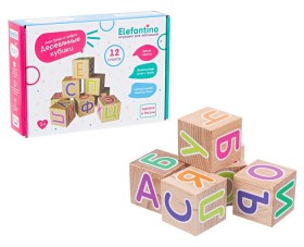 Деревянные кубики &quot;Буквы&quot; 12 шт.