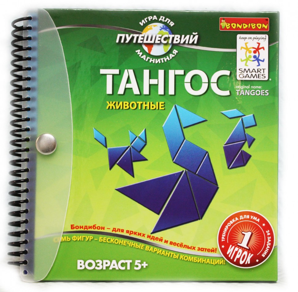 Логическая игра-головоломка магнитная "Тангос животные" 6+