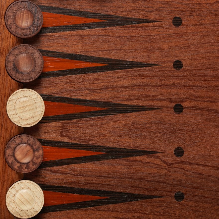 Нарды "Корона Элит" красное дерево 53 см