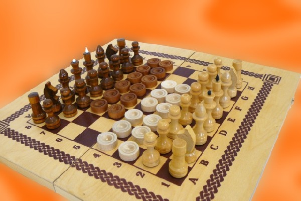 Набор 2 в 1 (Игра 2 в 1) "Шахматы, шашки"