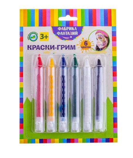Фабрика Фантазий.  раски-грим в карандаше, 6 цв