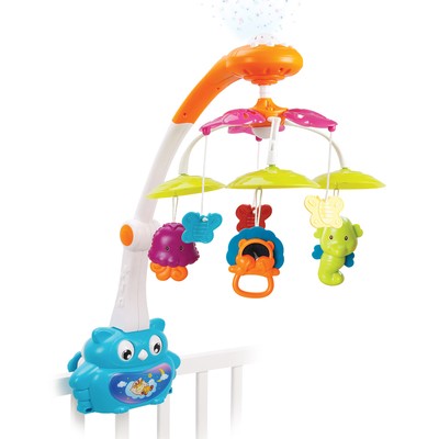 Мультифункциональный мобиль с ночником и проектором "Добрая сова"