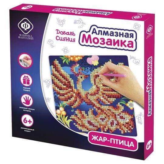 Фабрика Фантазий. Алмазная мозаика "Жар-птица" 15 см