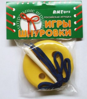 Шнуровка &quot;Пуговица&quot; 4 отверстия краш.  Ш-021 (RNT)