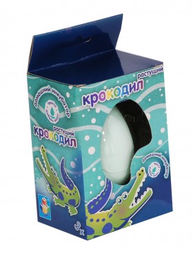 Домашний инкубатор &quot;Крокодил&quot; яйцо с раст. крокодилом 7см