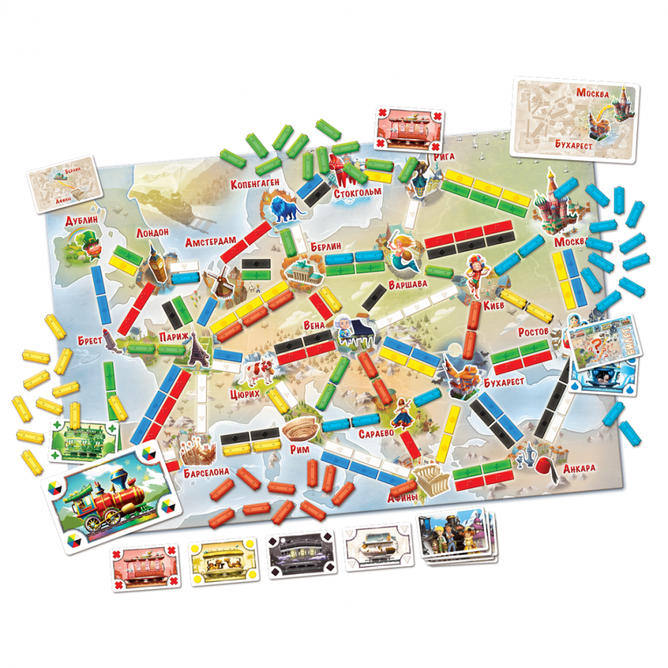 Настольная игра "Билет на поезд для детей. Европа" 6+