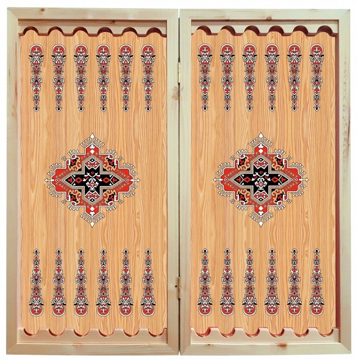 Нарды + Шашки "Сирия Голубые" 40 см