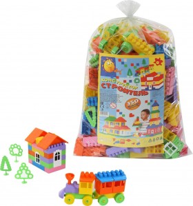 Конструктор &quot;Строитель&quot; (Макси-плюс, 350 элем. в мешке)