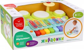 Жирафики. Развивающий игровой центр &quot;Музыкант&quot; обуч. режим и песенки на ксилофон, пианино