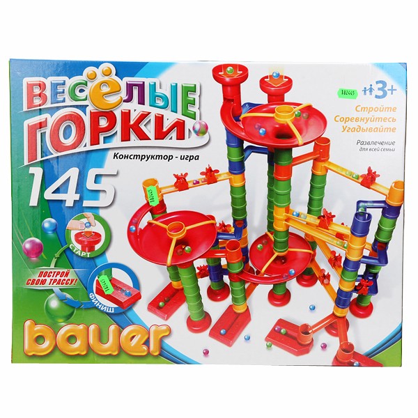 Bauer.275 Конструктор "Веселые горки" 145 дет. (в коробке) /16