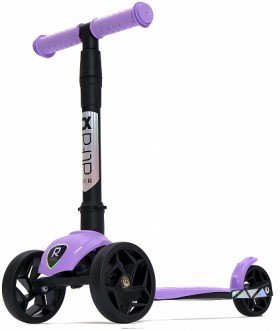 Детский трехколесный самокат Альфа (Alfa Mini R) нежно фиолетовый 2+