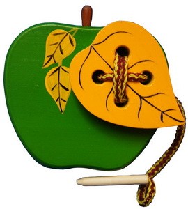 Шнуровка &quot;Яблоко с листиком&quot; краш. Ш-093 (RNT)