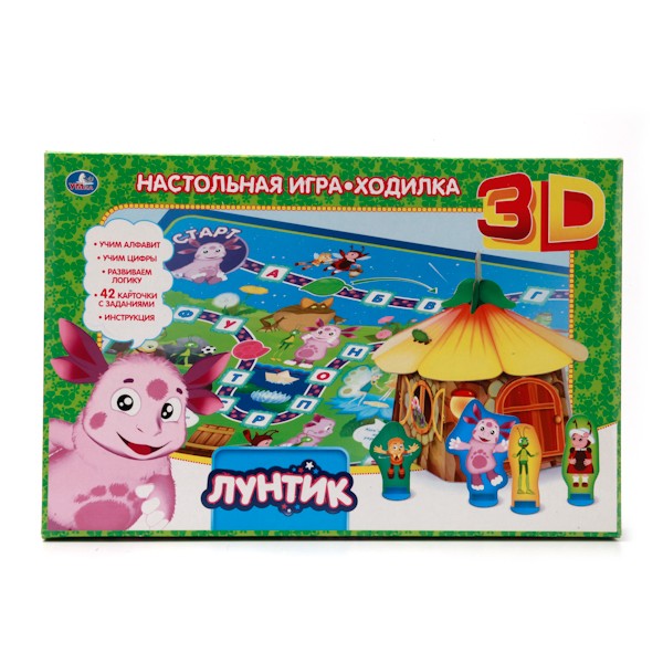 Умка. Настольная 3D игра-ходилка "Лунтик"