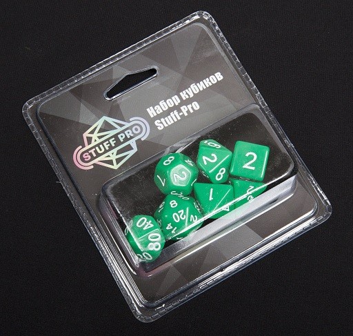 Набор 7 кубиков для ролевых игр + мешочек