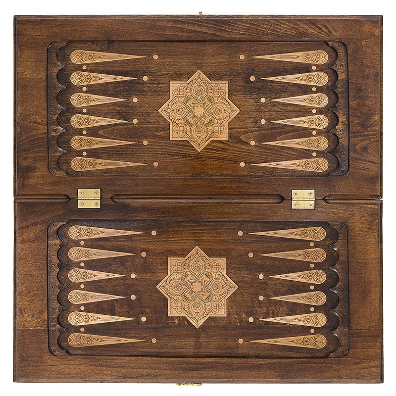 Нарды резные "Золотой Узор 1" Mirzoyan, 50 см