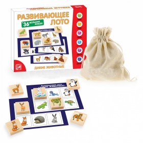 Развивающее лото &quot;Дикие животные&quot;