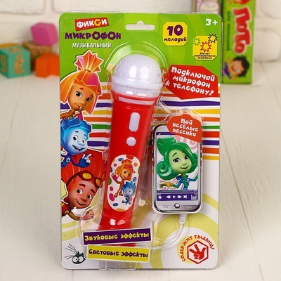 Музыкальная игрушка "Микрофон Фиксики" звук