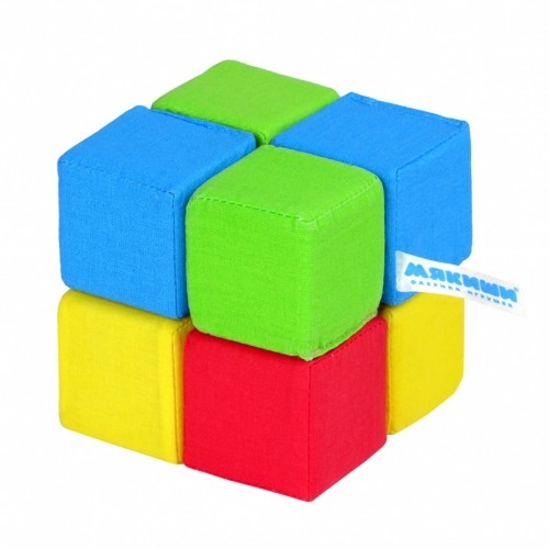 Мякиши Кубики "4 цвета" 8 кубиков 1+