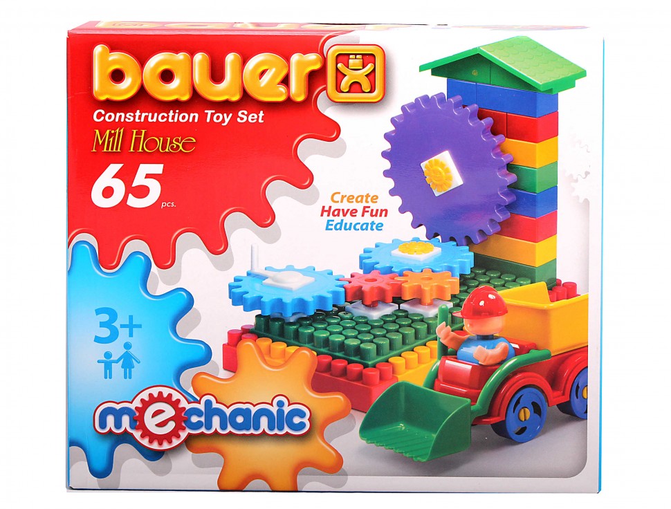 Bauer Mechanic.189 Конструктор "Мельница малая" 65 дет. /24