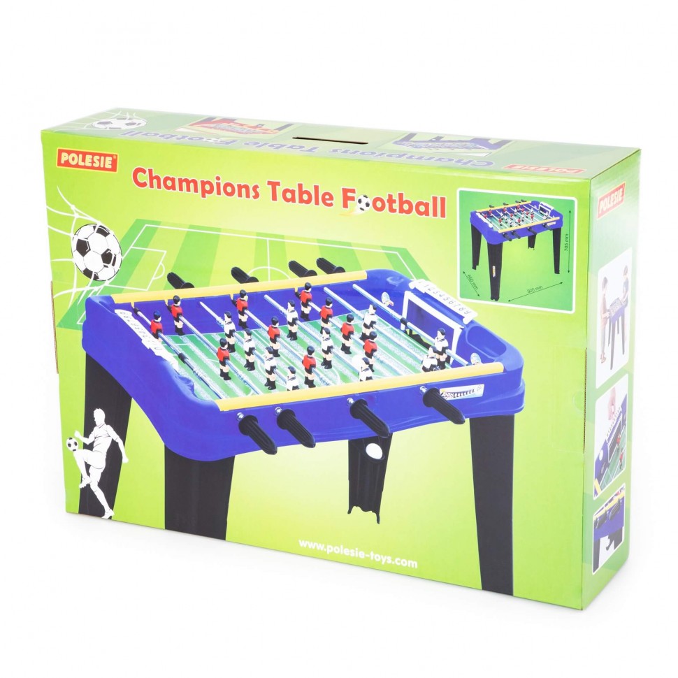 Мини-футбол на ножках синий "Champions" 92 см